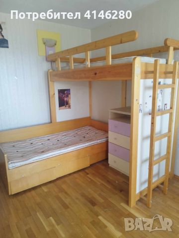 Продавам двуетажно легло, снимка 1 - Мебели за детската стая - 46409180