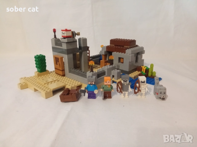 LEGO Minecraft комплект 21121 "The Desert Outpost" от 2015 година, снимка 4 - Конструктори - 52593140