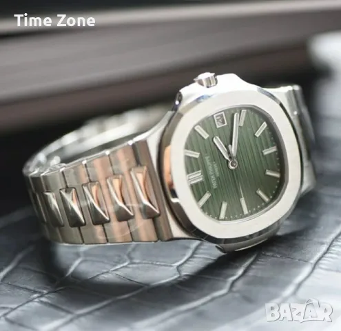 Patek Philippe Nautilus 40mm Steel Olive Green Dial Automatic Различни Варианти, снимка 7 - Мъжки - 48002729