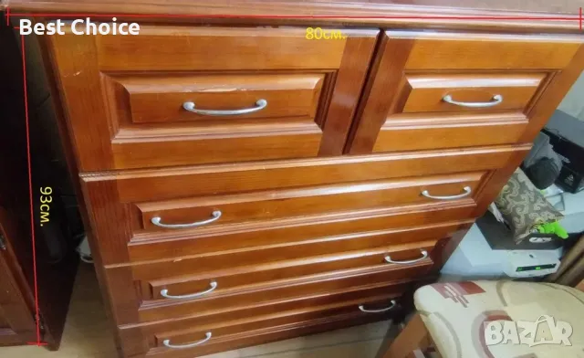 Масив секция + скрин + маса + 6 стола, снимка 4 - Секции и витрини - 50424130