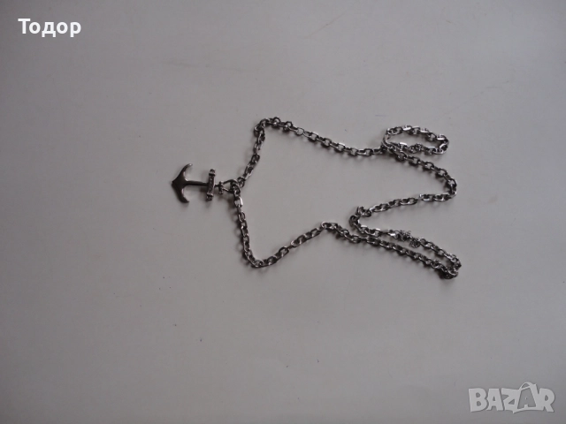 Масивен синджир медальон с котва от медицинска стомана , снимка 5 - Колиета, медальони, синджири - 52668449