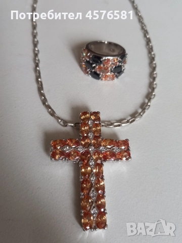 колиета гривни пръстени сребро 925, снимка 2 - Бижутерийни комплекти - 52773606