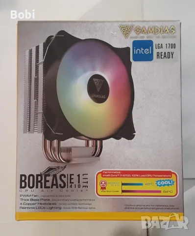 Охлаждане за процесор/cpu Gamdias BOREAS E1-410 LITE RGB, снимка 1 - Други - 49131419