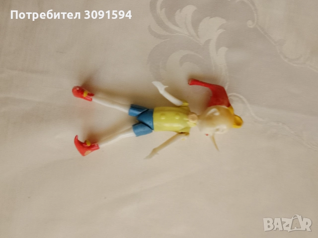 Винтидж стара играчка Пинокио с движещи се очи твърда пластмаса  Размер: Височината -15 см, снимка 8 - Колекции - 51821193