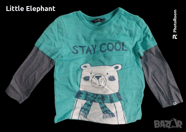 Блузка с дълъг ръкав за 2-3 год,мече"Stay cool",колекция"Animals,Англия/нова