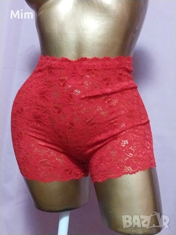 М Червени дантелени панталонки/ боксер/, снимка 6 - Бельо - 52933725