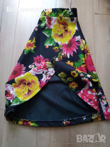 Нова цветна разкроена пола, снимка 4 - Поли - 45841843