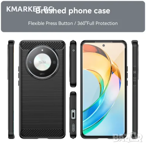 Honor Magic6 Lite 5G / X9b 5G Удароустойчив Carbon Fiber Калъф и Протектор, снимка 3 - Калъфи, кейсове - 47759998