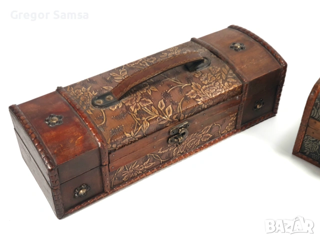 Две Дървени Кутии за Бижута и Подарък , снимка 2 - Кутии за съхранение - 53216222