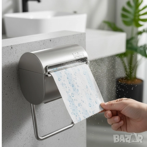 Bideo – поставка за тоалетна хартия, с функция за овлажняване, снимка 4 - Други стоки за дома - 51850006