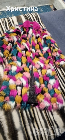 Дамско палто с косъм