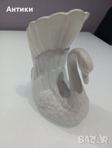 Порцеланов голям лебед стар , снимка 13 - Декорация за дома - 52553032