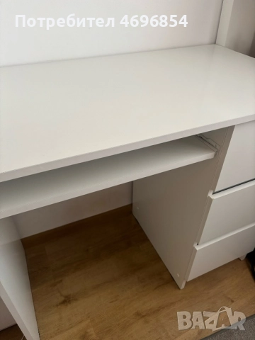 бяло бюро 90х50х77 см, снимка 3 - Бюра - 52947517