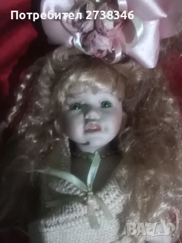 Старинна порцеланова кукла със стойка , снимка 3 - Кукли - 49335234