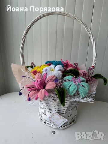 Ръчно изработен букет за всеки повод, снимка 10 - Изкуствени цветя - 54140239