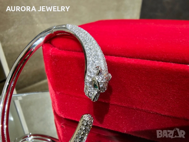 CARTIER Panthere de Cartier White Gold Diamonds Дамска Гривна