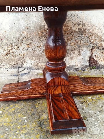 Кръгла масивна холна масичка, снимка 6 - Маси - 54025532