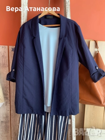 💙💙💙 Тъмносин блейзър с регулиращи се ръкави🍋