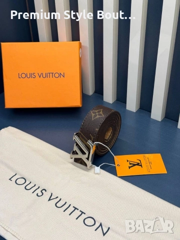 Колани Louis Vuitton от естествена кожа в кутия 3см, снимка 12 - Колани - 53933837