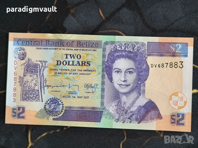 Банкнота - Белиз - 2 долара UNC | 2021г.