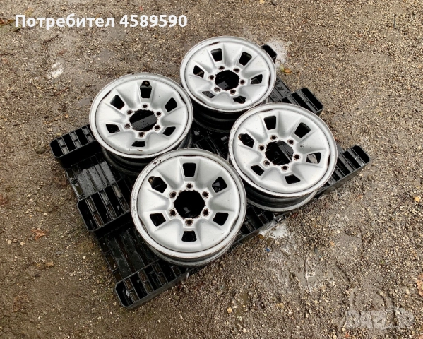 4бр.Оригинални железни джанти 15цола 6x139.7 за Toyota Hilux,Hiace, снимка 2 - Гуми и джанти - 52015109