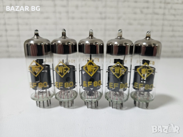 ★ █▬█ █ ▀█▀ ★RFT EF80 – 5 бр., чисто нови подбрани.