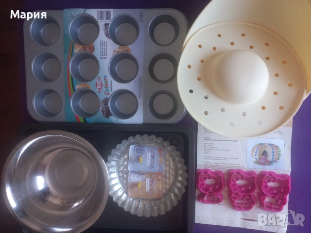 Форма за мъфини, тава и резци Hello Kitty, Пинята, сладкарски бои