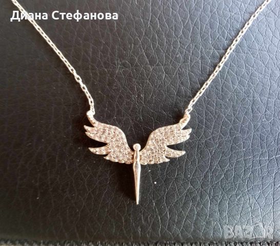 Сребърно колие "Ангелски криле", снимка 1 - Колиета, медальони, синджири - 45146866