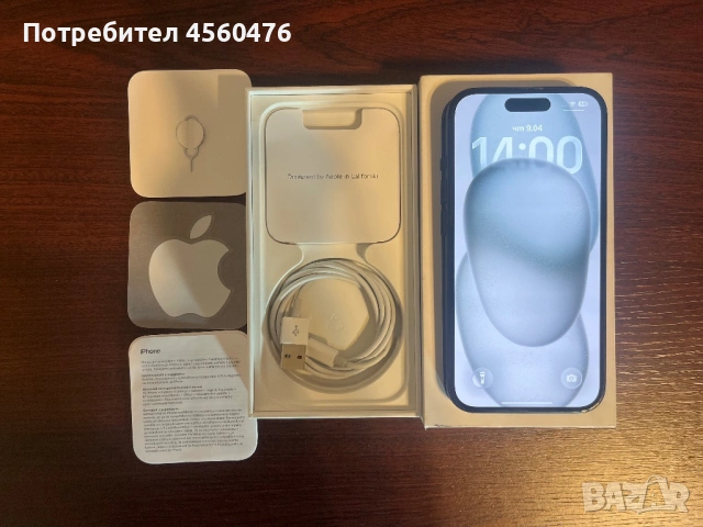 iPhone 15 128 gb black черен 80% батерия, снимка 5 - Apple iPhone - 54146886