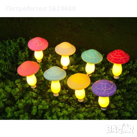 Светещи градински гъбки със соларно захранване 4477, снимка 6 - Други - 52567462
