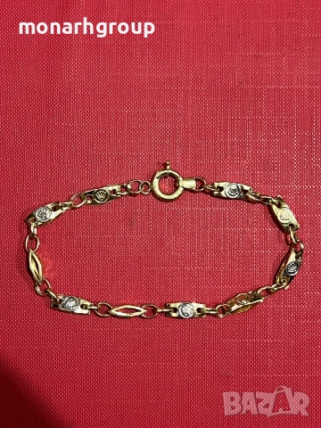 Златна гривна , снимка 2 - Гривни - 53747979