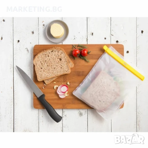 Торбички за фризер 4бр. NoStik , 17x24см., бял,  в кутия, снимка 3 - Други - 50457519