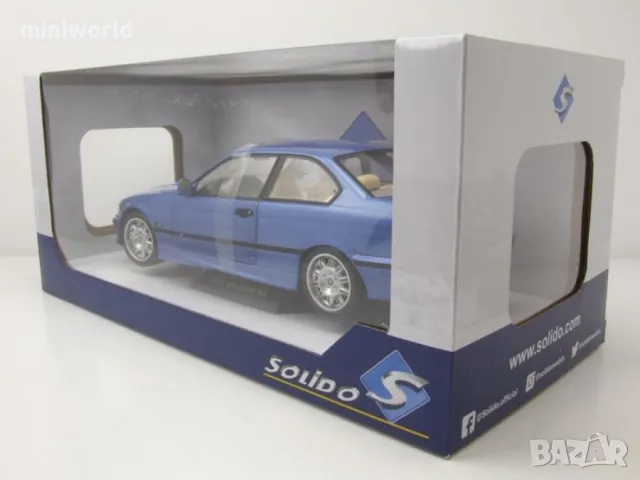 BMW E36 M3 1990 - мащаб 1:18 на Solido модела е нов в кутия, снимка 9 - Колекции - 49553775