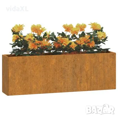 vidaXL Стенни кашпи, 2 бр, ръждиво, кортенова стомана, 53x10x17 см(SKU:823686), снимка 2 - Други - 49089387