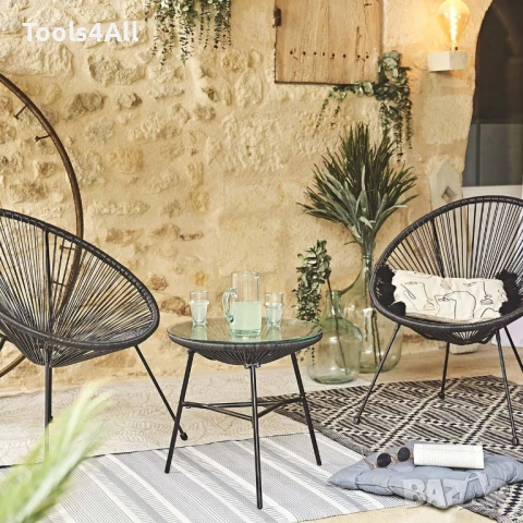 Градински Комплект „Савана“ – 2 Кресла и Маса, снимка 3 - Градински мебели, декорация  - 50923669