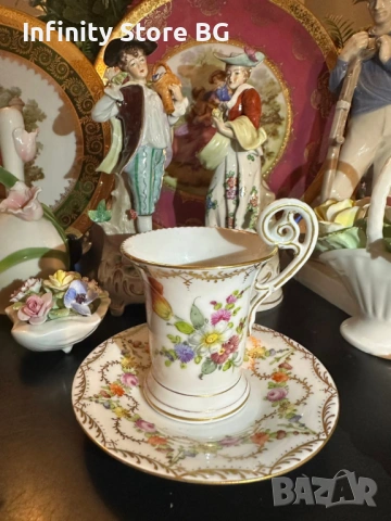 🌸 Dresden Germany, около 1900 – “Великолепният” двоен сет, снимка 6 - Антикварни и старинни предмети - 53467328