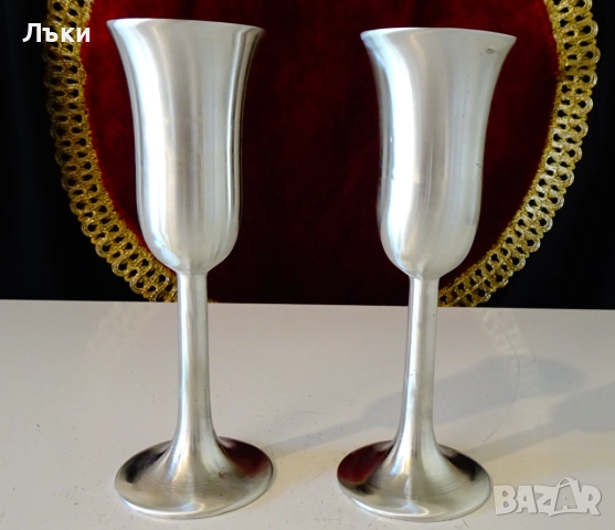 Калаен бокал,чаша на столче Praego Edles. , снимка 3 - Антикварни и старинни предмети - 52159450