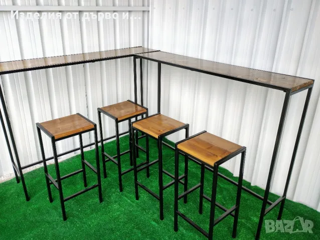 столове и маси от дърво и метал по поръчка за бар или трапезария , снимка 3 - Маси - 50287761