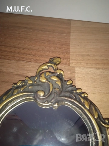 Бронзово огледало 1910 Арт нуво оригинално, снимка 5 - Антикварни и старинни предмети - 54172402