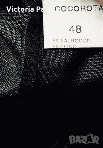 Черна пола  COCOROTA лен и памук Испания, снимка 13 - Поли - 53633157