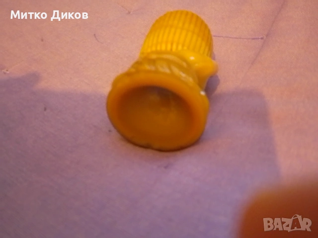 Beggar's Hand toothpick holder by Vallerysthal & Portieux SoLastCenturyGlass чаша кехлибар за клечки, снимка 3 - Антикварни и старинни предмети - 53564866