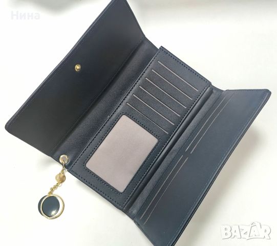Дамско портмоне в тъмно син цвят , снимка 4 - Портфейли, портмонета - 45741061