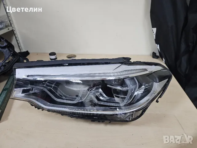 Ляв фар за BMW 5 G30 G31 Adaptive LED lqv far бмв 30 31 лед, снимка 2 - Части - 49668545