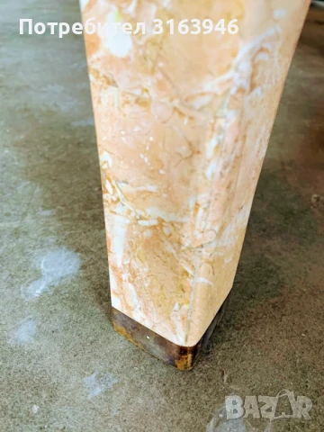 Луксозна дизайнерска маса с имитация на мрамор, приписвана на Maitland-Smith, снимка 6 - Маси - 51062473