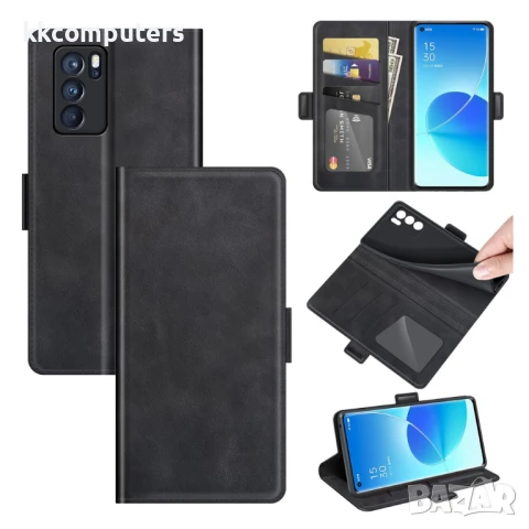 Oppo Reno6 Pro 5G Wallet Калъф и Протектор, снимка 6 - Калъфи, кейсове - 51349177