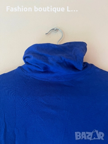 Тъмно синя блуза тип поло 95% памук 5% еластант XS размер 💙, снимка 2 - Блузи с дълъг ръкав и пуловери - 52000926