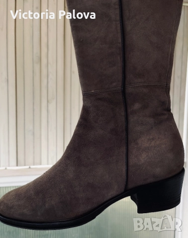 TRUMAN’S високи чизми от естествен велур, снимка 6 - Дамски ботуши - 51767160