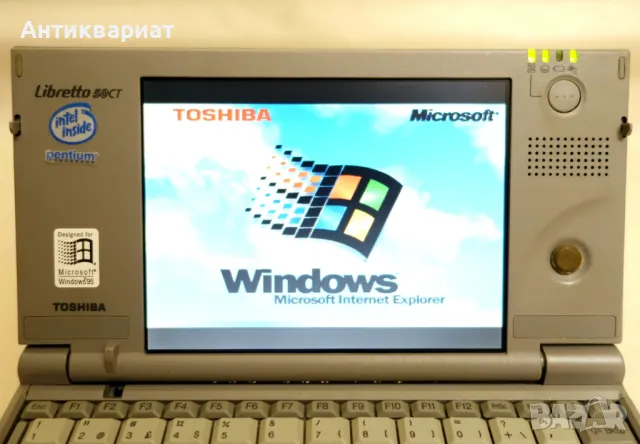 Винтидж лаптоп Toshiba Libretto 50CT / Pentium / 16MB / 810MB / 6.1" TFT, снимка 4 - Лаптопи за работа - 49440200