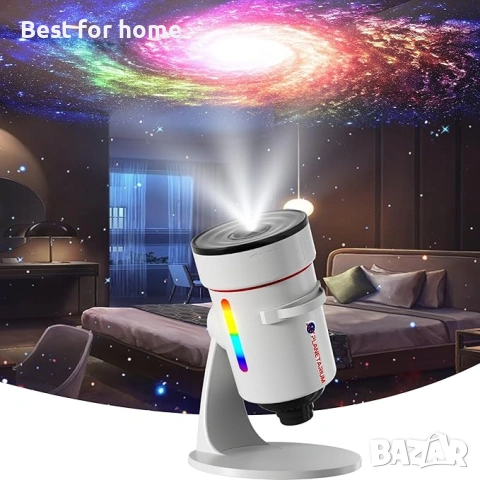 Галактичен проектор, , 10  планетариумни слайда, LED нощни светлини, 8 ц