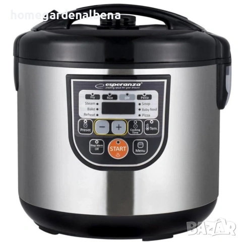 Мултикукър Esperanza 860W, 5 литра, 11 Програми, 24м. Гаранция, снимка 9 - Мултикукъри - 54181791